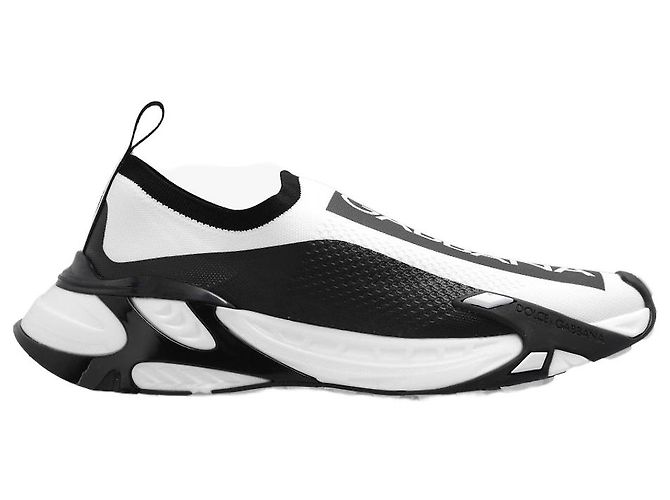 Dolce & Gabbana Logo Pattern Sneakers White Black
