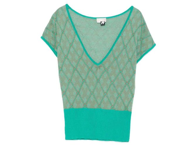 Autre Marque Top de punto Versus by Versace Verde con Estampado de Rombos