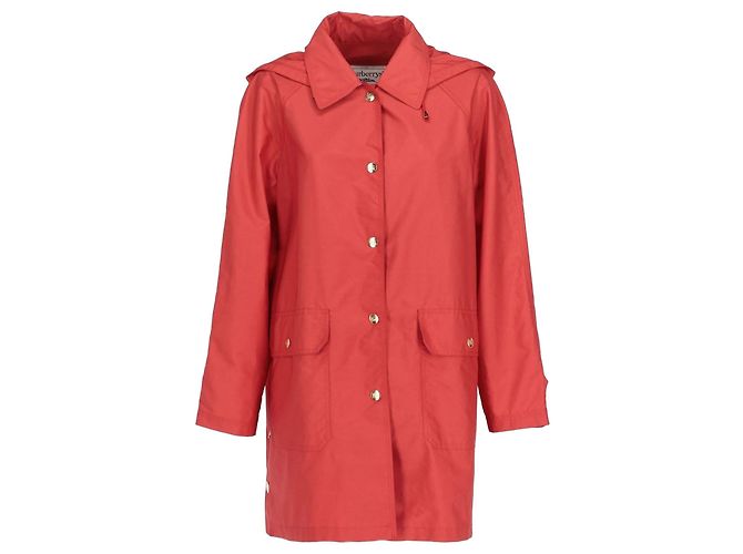 Autre Marque Abrigo Burberry de algodón rojo