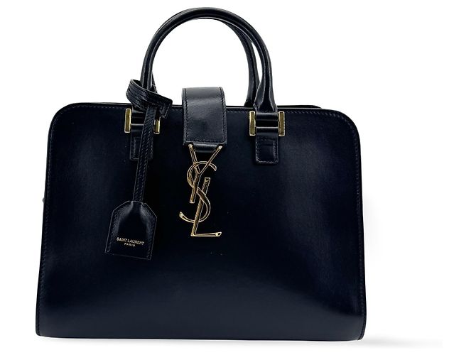 Autre Marque Saint Laurent Convertible Monogram Cabas Leather Medium