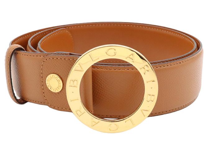 Bulgari Bvlgari Ledergürtel in Camel