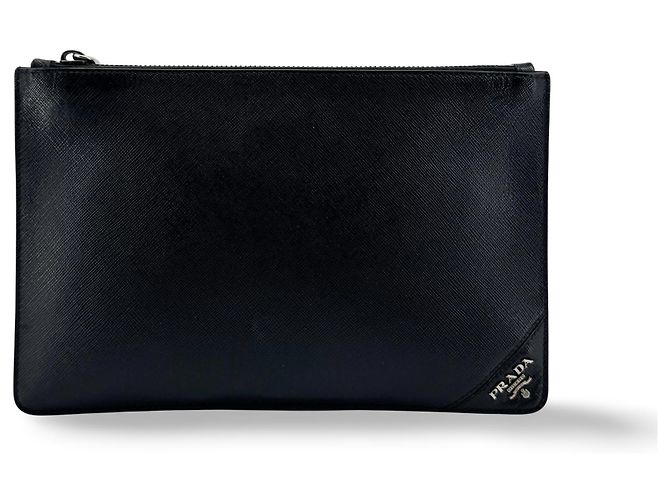 Pochette Poignet Zip Prada Vitello Daino Medium