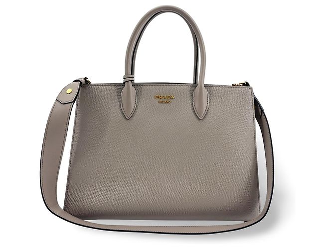 Prada Side Pleat Saffiano Leather Large