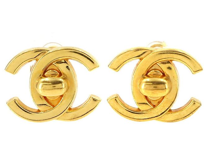 Chanel Coco Mark Turnlock Clip-Ohrringe
