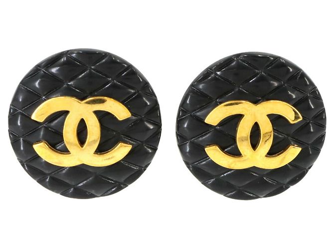 Boucles d'oreilles Chanel Matelasse Coco Mark