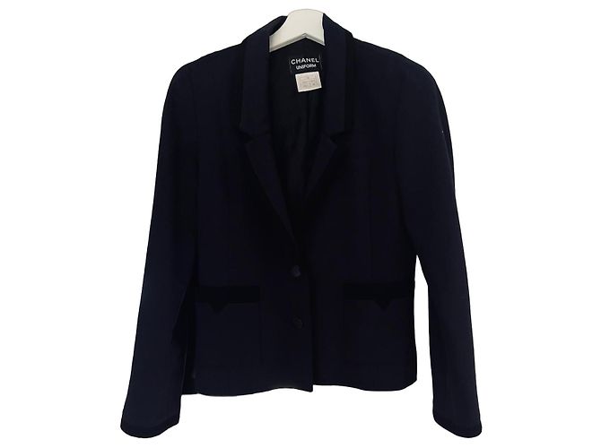 Chanel Uniform navy blue jacket