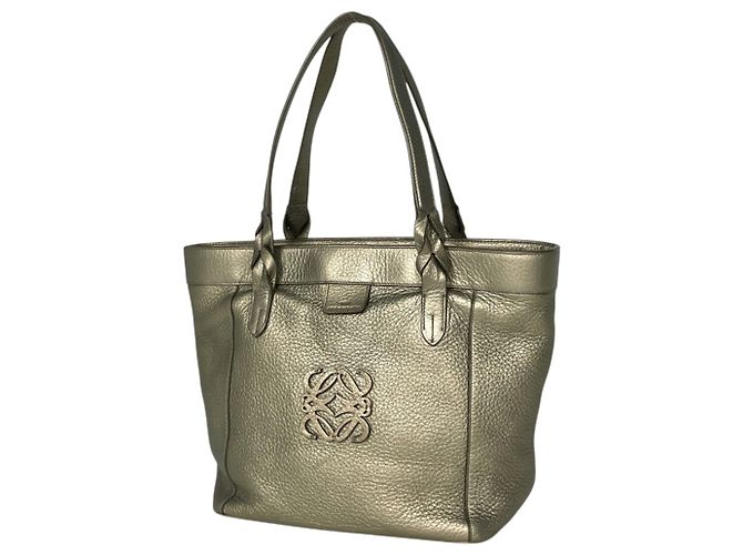 Bolsa Loewe Anagram em couro dourado