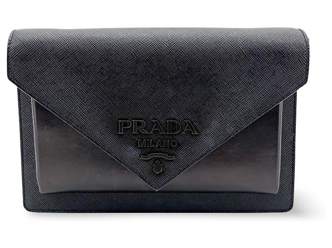 Prada Envelope Clutch aus Saffiano-Leder Small
