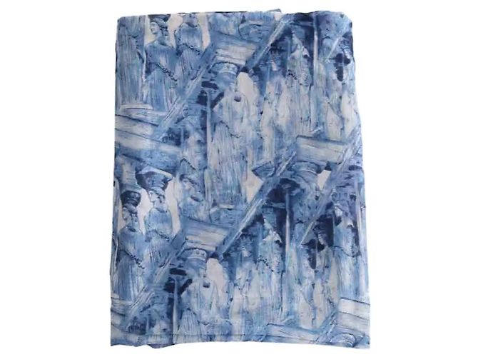Sciarpa Dior in cotone blu