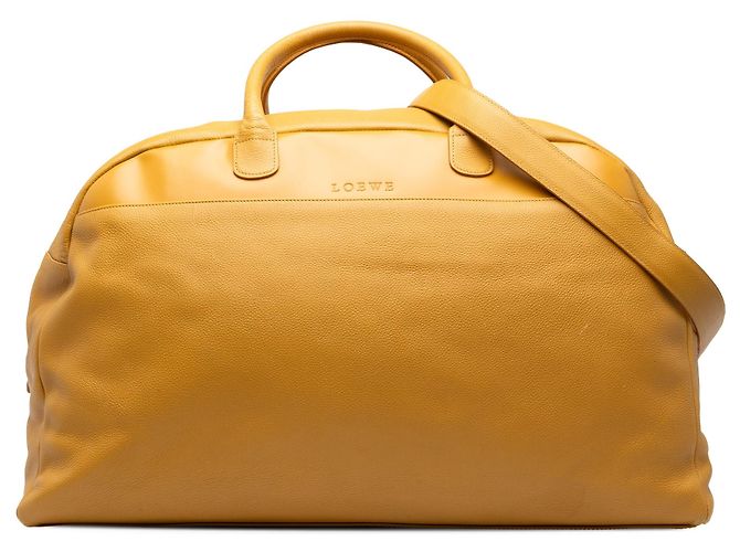 Borsa da viaggio LOEWE in pelle gialla con logo
