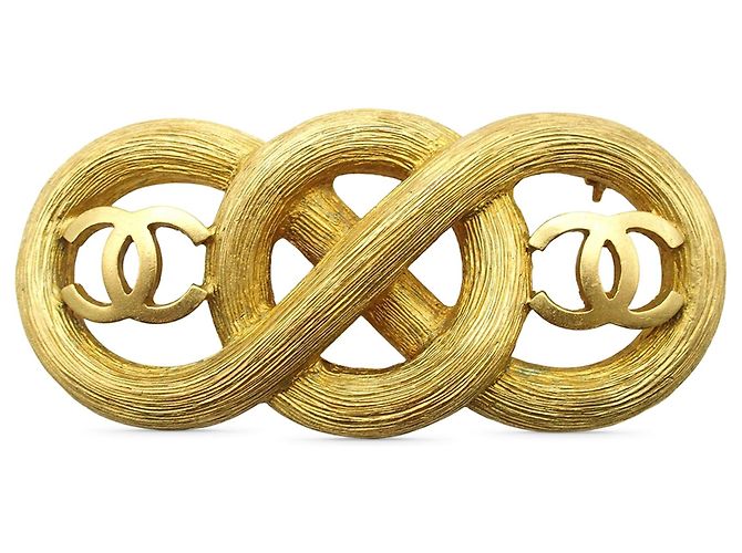 Chanel CC Infinity Brosche gold-plated