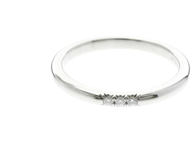 Autre Marque Tiffany Forever Wedding Ring 3P Diamond Platinum Band