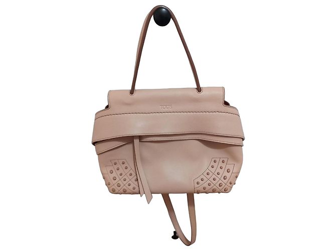 Bolsa Tod's Wave em couro rosa