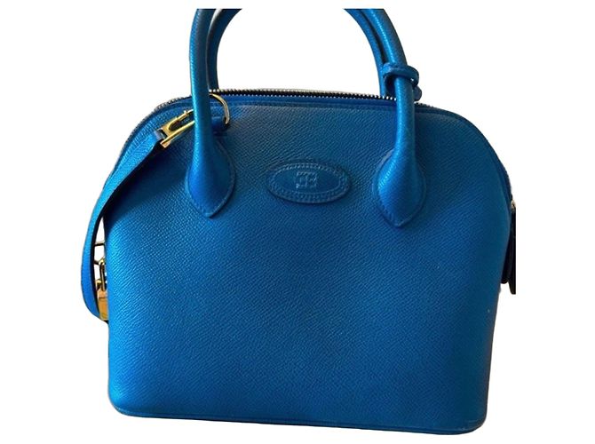 Autre Marque Mala de couro azul Ettore Bugatti Tod's D