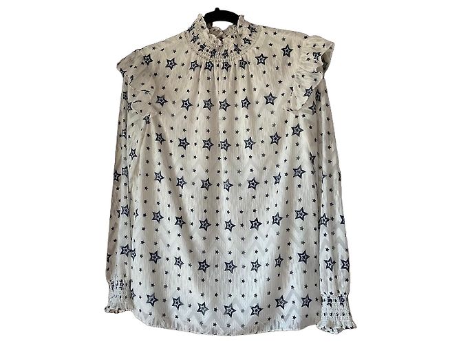Ted Baker Star Bluse mit Rüschen und hohem Kragen