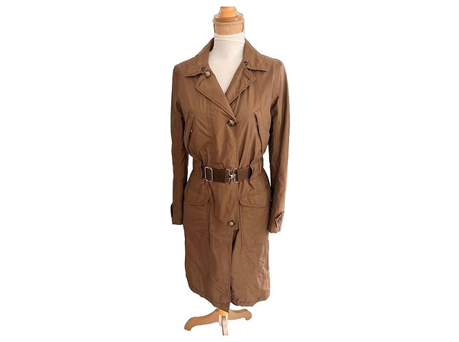 Prada Trenchcoat aus Nylon in Braun