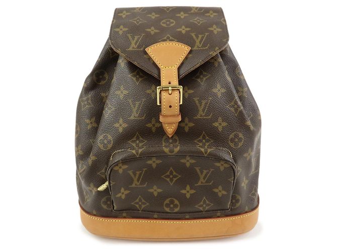 Louis Vuitton Monogram Montsouris MM Backpack Rucksack Brown M51136