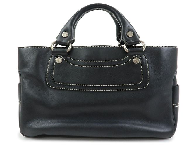 Céline Borsa a mano CELINE Boogie Bag in pelle nera