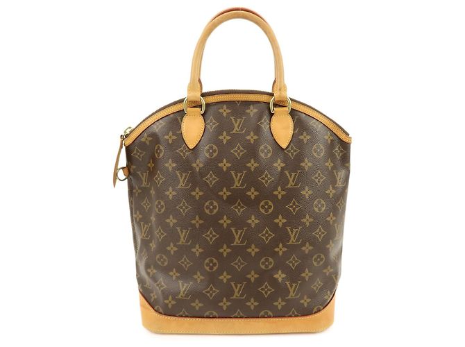 Louis Vuitton Monogram Lockit Vertical Hand Bag Brown M40103