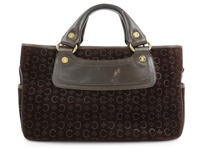 Céline Sac à main CELINE C Macadam Suede Leather Boogie Bag Brown