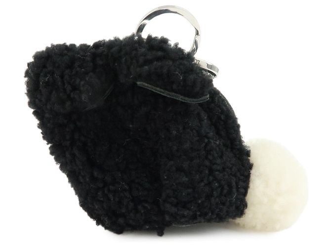 LOEWE Monedero Rabbit de piel Negro Blanco