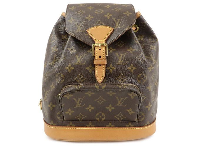 Louis Vuitton Monogram Montsouris MM Backpack Rucksack Brown M51136