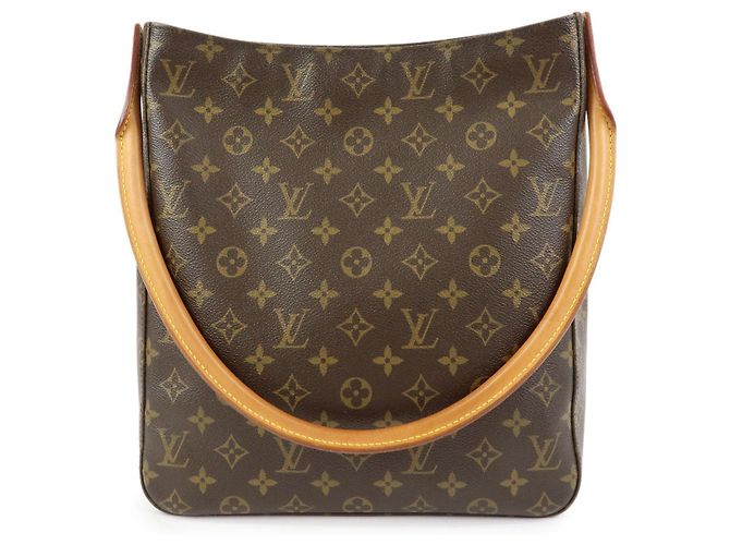 Borsa a spalla Louis Vuitton Monogram Looping GM Marrone M51145