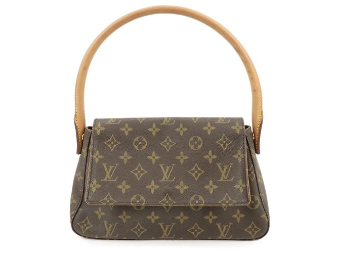 Bolsa de Ombro Louis Vuitton Monogram Mini Looping Brown M51147
