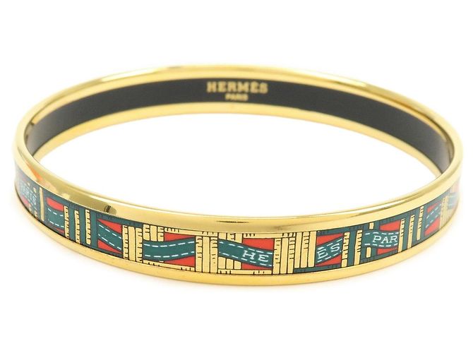 Hermès HERMES Email PM Bracciale Placcato Oro Verde Rosso