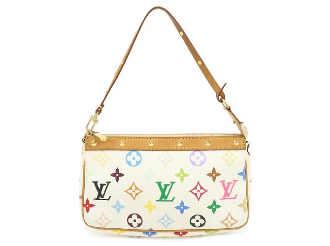 Louis Vuitton Monogram Multicolor Pochette Accessoires Weiß M92649