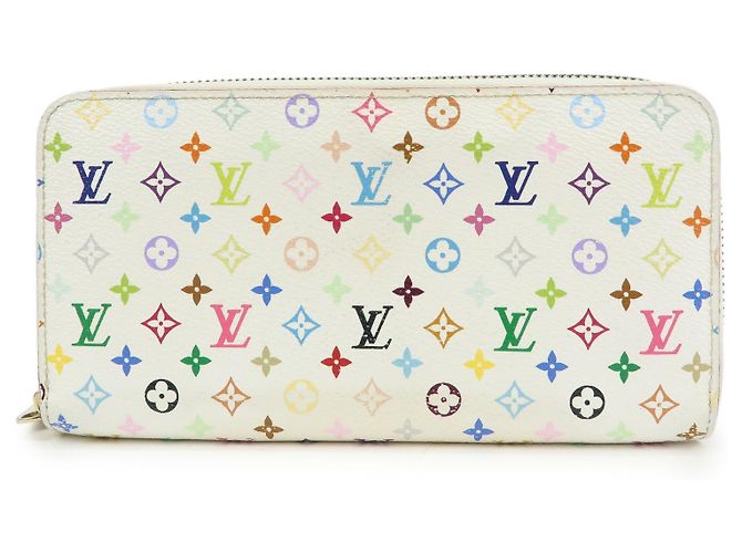 Louis Vuitton Monogram Multicolor Zippy Long Wallet Blanc M60241