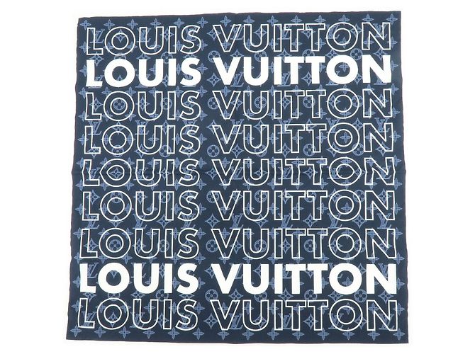 Louis Vuitton Monogram Cotone 100％ Logo Scarf Handkerchief MP2306