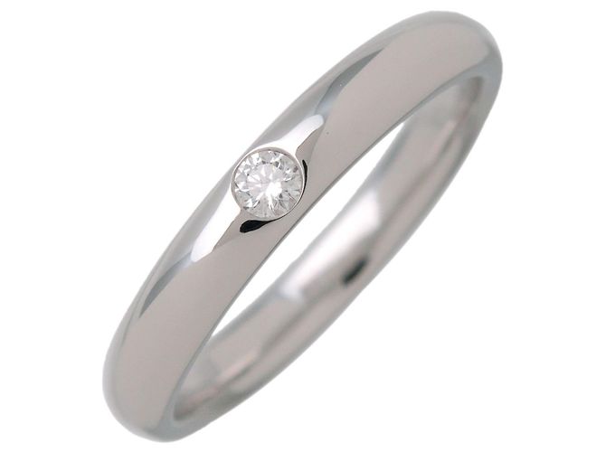 HARRY WINSTON Round Cut Ehering 1P Diamant PT950 Platin US6