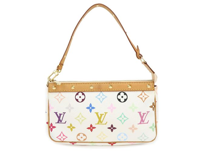 Louis Vuitton Monogram Multicolor Pochette Accessoires Weiß M92649