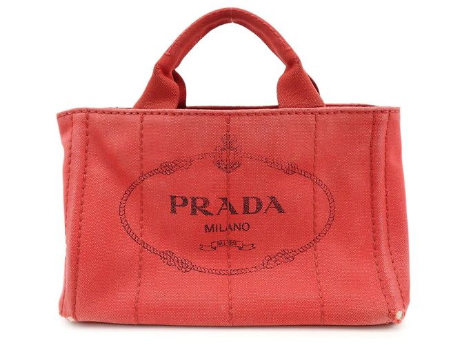Borsa a mano e a tracolla 2Way PRADA Triangle Logo Canapa Mini Canvas B2439G