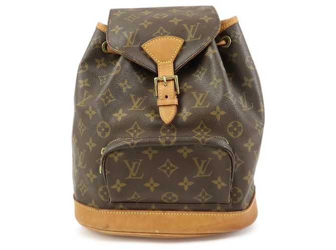 Louis Vuitton Monogram Montsouris MM Backpack Rucksack Brown M51136