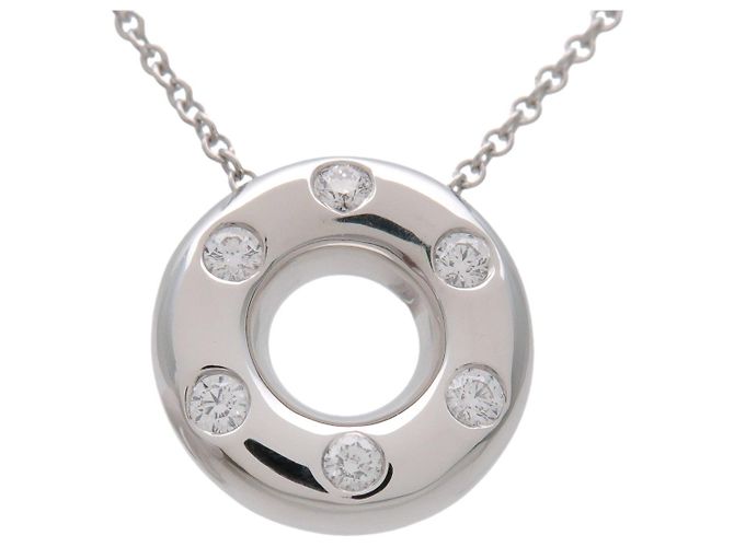 Tiffany & Co Dots Circle 6P Diamond Halskette PT950 Platinum
