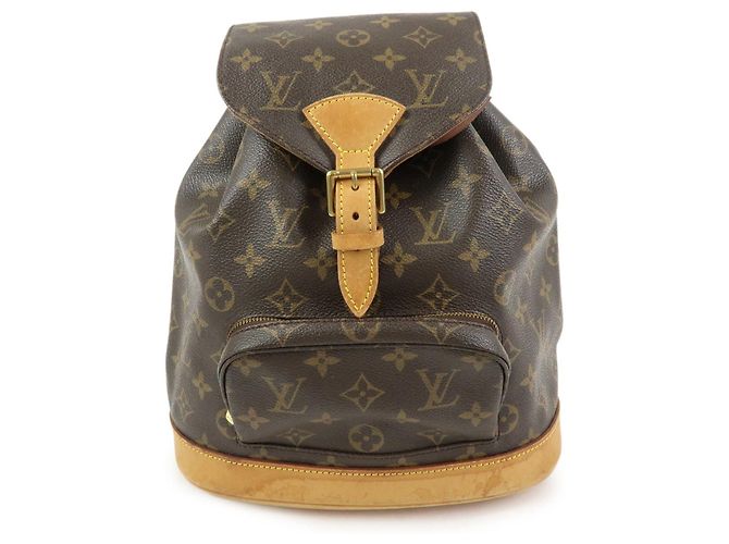 Louis Vuitton Monogram Montsouris MM Backpack Rucksack Brown M51136