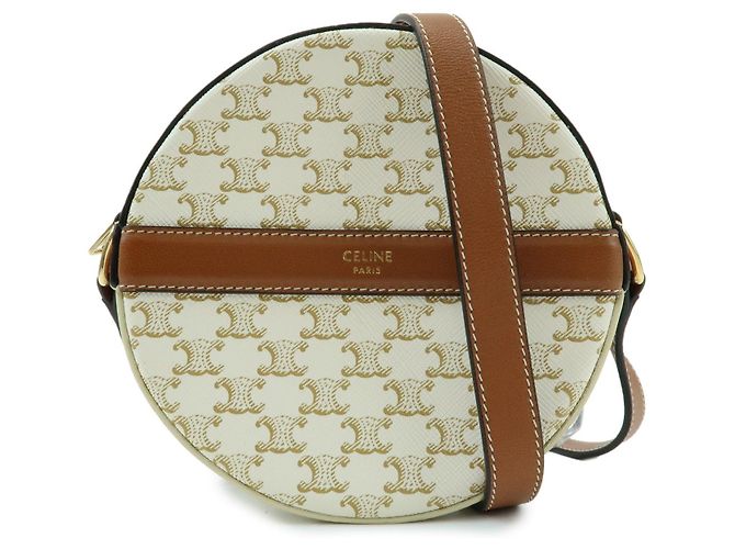 Céline Borsa a spalla e tracolla CELINE Macadam in pelle Ivory Brown