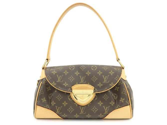 Bolsa de Ombro e de Mão Louis Vuitton Monogram Beverly MM Castanho M40121