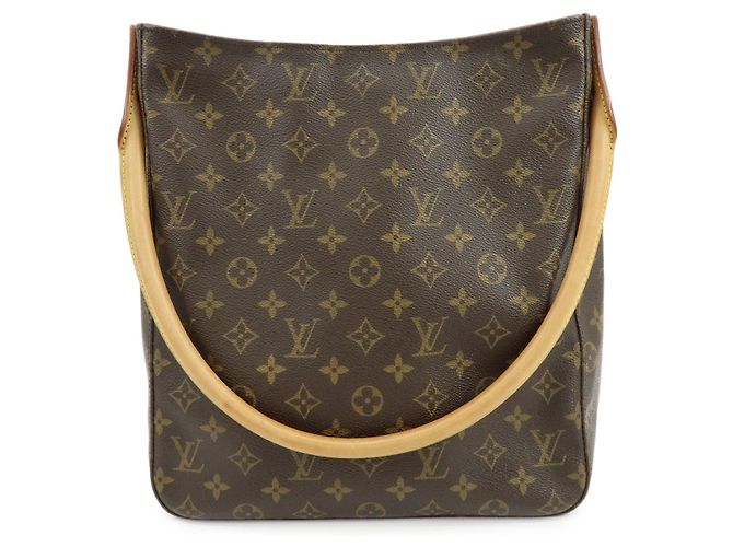 Bolsa de Ombro e de Mão Louis Vuitton Monogram Looping GM Castanha M51145