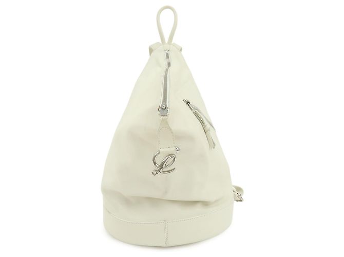 LOEWE Anton Leder-Rucksack Ivory
