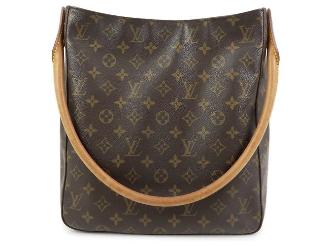 Borsa a tracolla Louis Vuitton Monogram Looping GM Marrone M51145