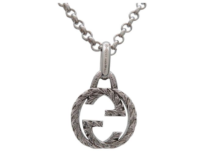 GUCCI Interlocking G Arabesque Halskette SV925 Silver