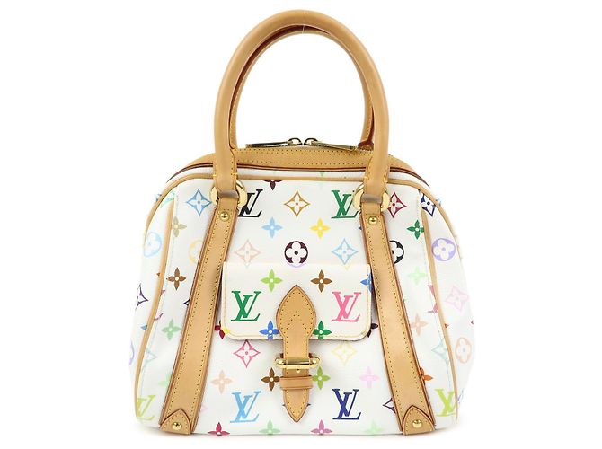 Louis Vuitton Monogram Multicolor Priscilla Hand Bag Blanc M40096