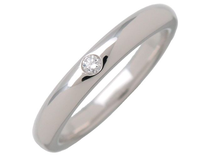 Tiffany & Co Stacking Band 1P Diamond Ring PT950 US4.5 EU48 Ring