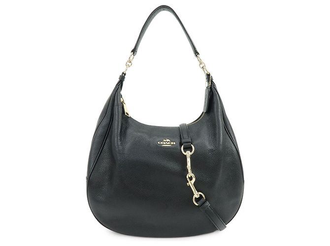 COACH Borsa a tracolla e a mano 2Way in pelle con logo Nero