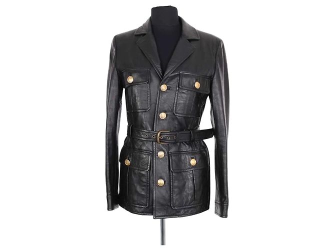 Cappotto in pelle nero Chloé
