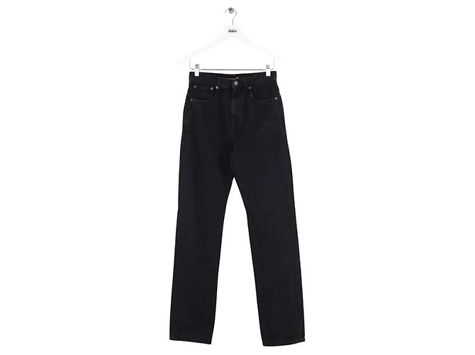 Autre Marque Vaqueros rectos Saint Laurent negros de algodón
