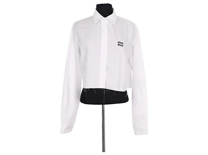 Camicia Miu Miu in cotone bianco